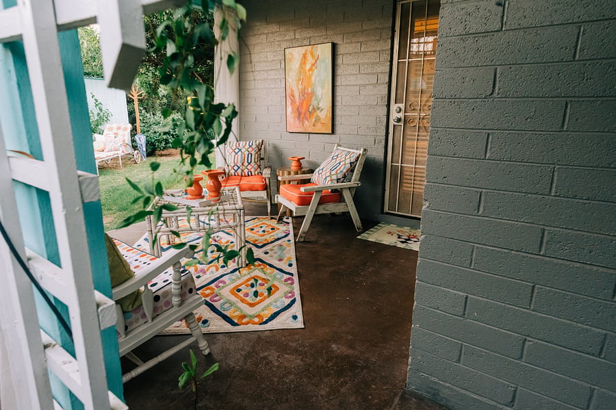Backyard patio sitting area!