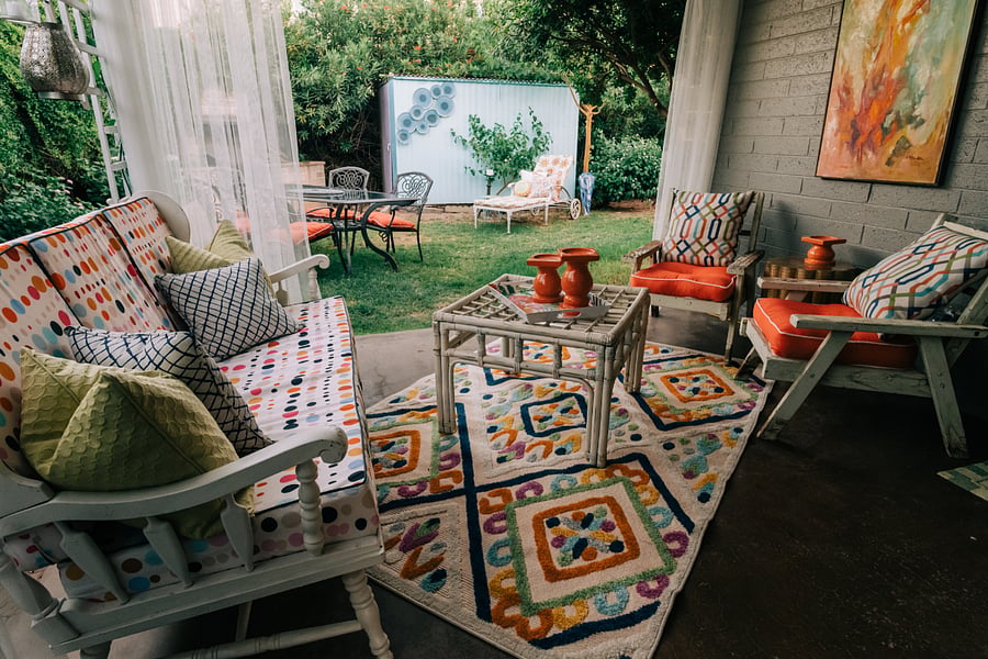 Backyard patio sitting area!