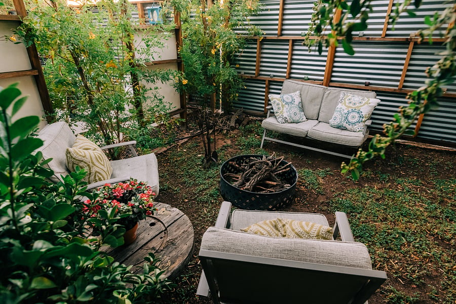 Private fire pit seating