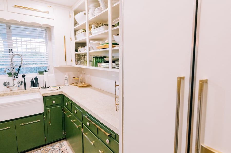 Gorgeaous full kitchen with gas stove and huge Sub Zero refrigerator.