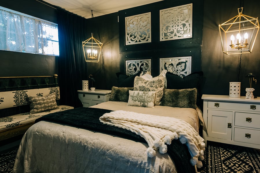 Bedroom #1 with queen size bed.