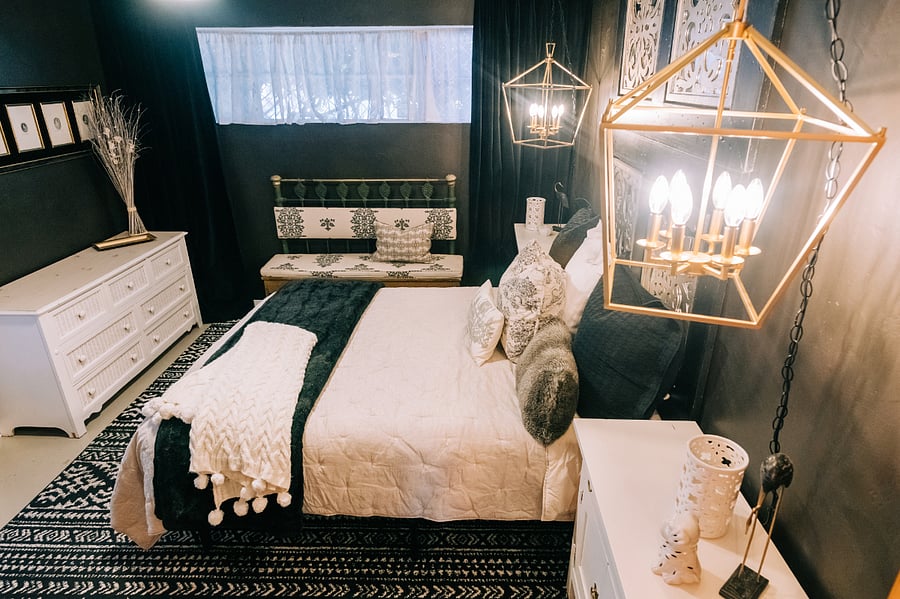 Bedroom #1 with queen size bed.