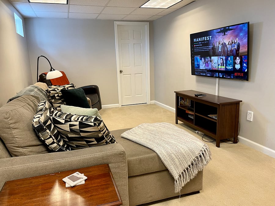 Entertainment Room in Finished Basement