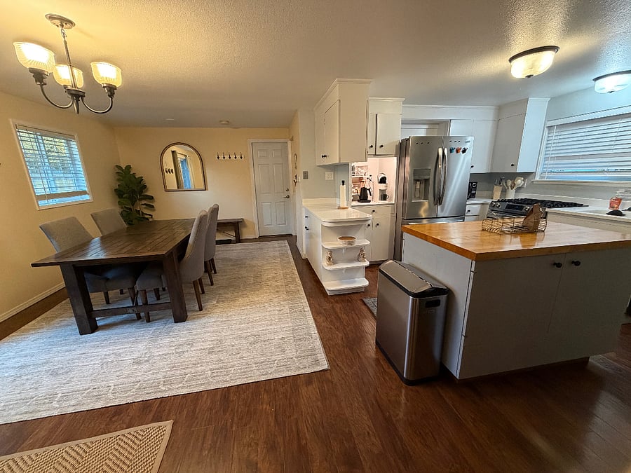 Kitchen and dining area