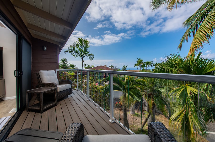 Relax on the deck and enjoy beautiful ocean views and sunsets