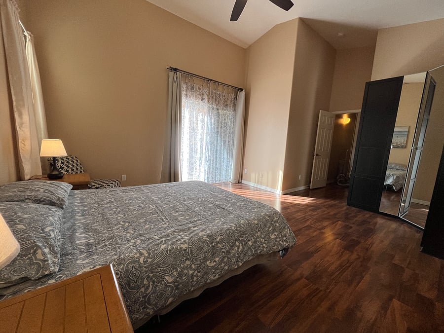 Master Bedroom with slider walk out to back patio