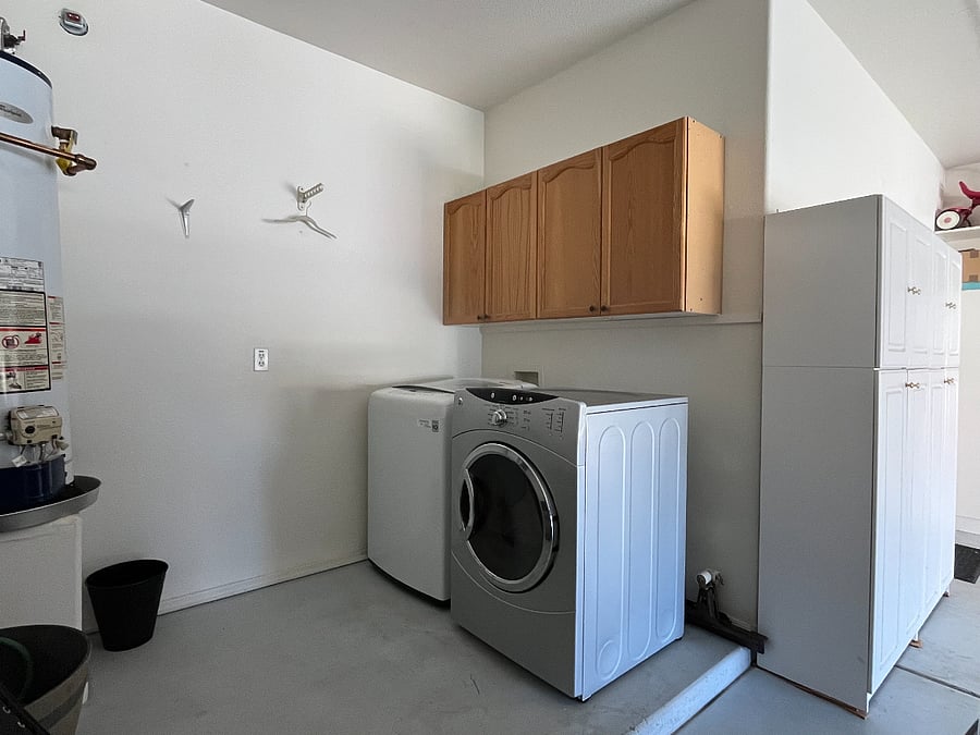 Washer and Dryer in the Garage