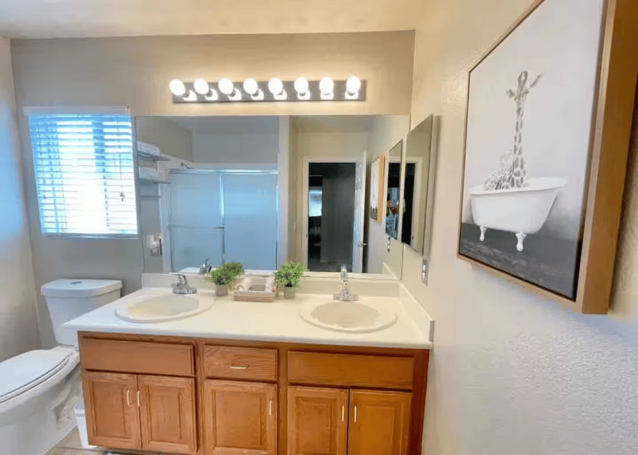 Full Bathroom (Downstairs): Conveniently located with a walk-in shower, perfect for guests or easy access from common areas.