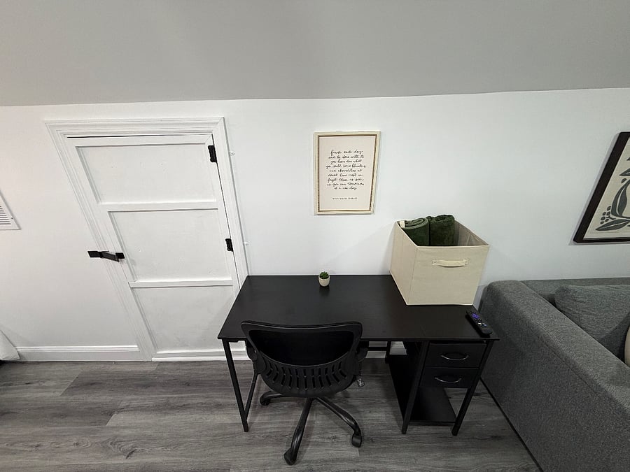 Desk and chair in your private bedroom