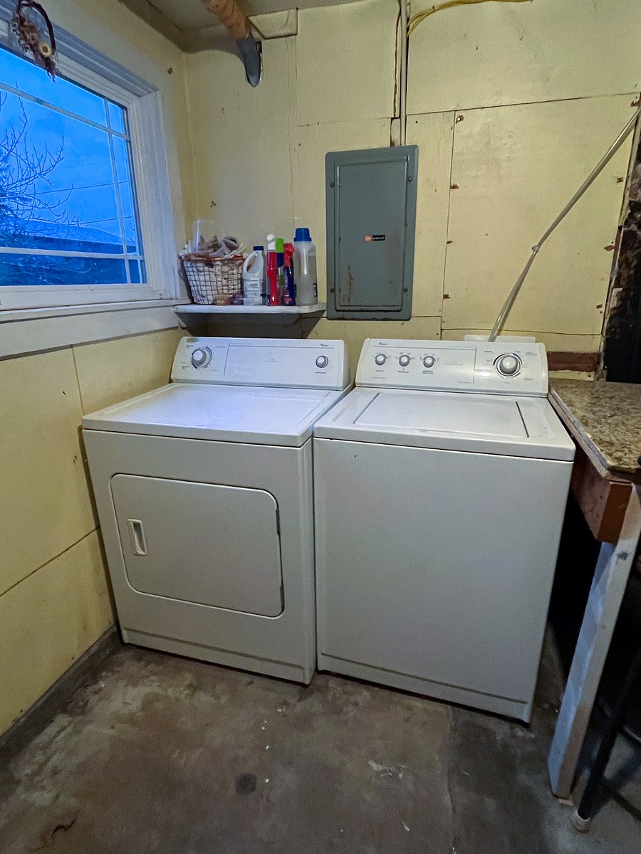 Washer and Dryer in Garage