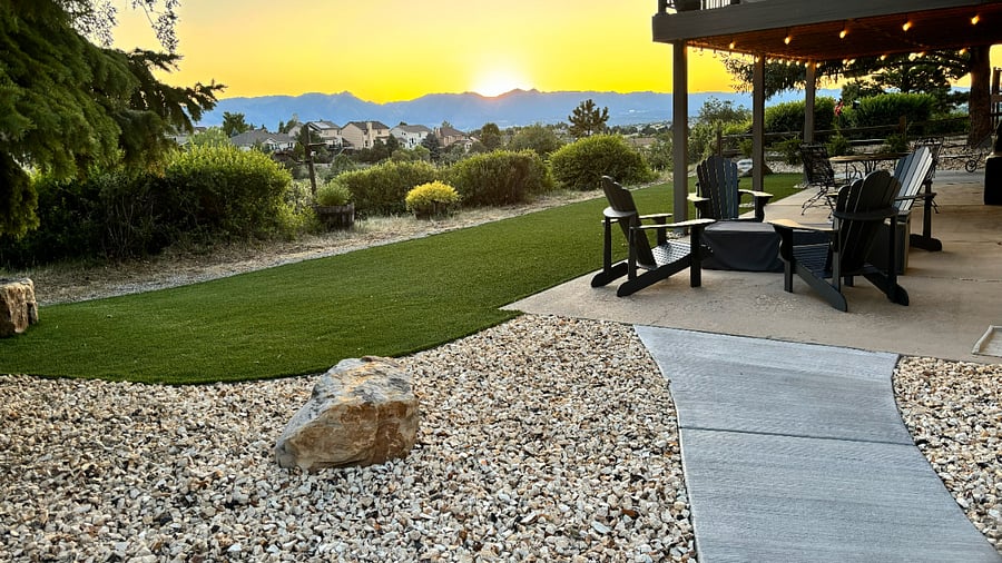 Private entry from walkway beside house.