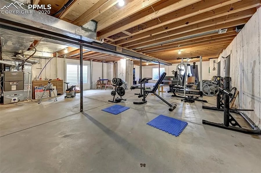Unfinished portion of basement