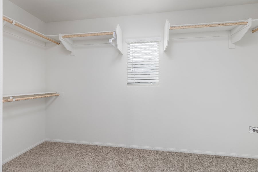 Spacious walk in Closet; Ample storage