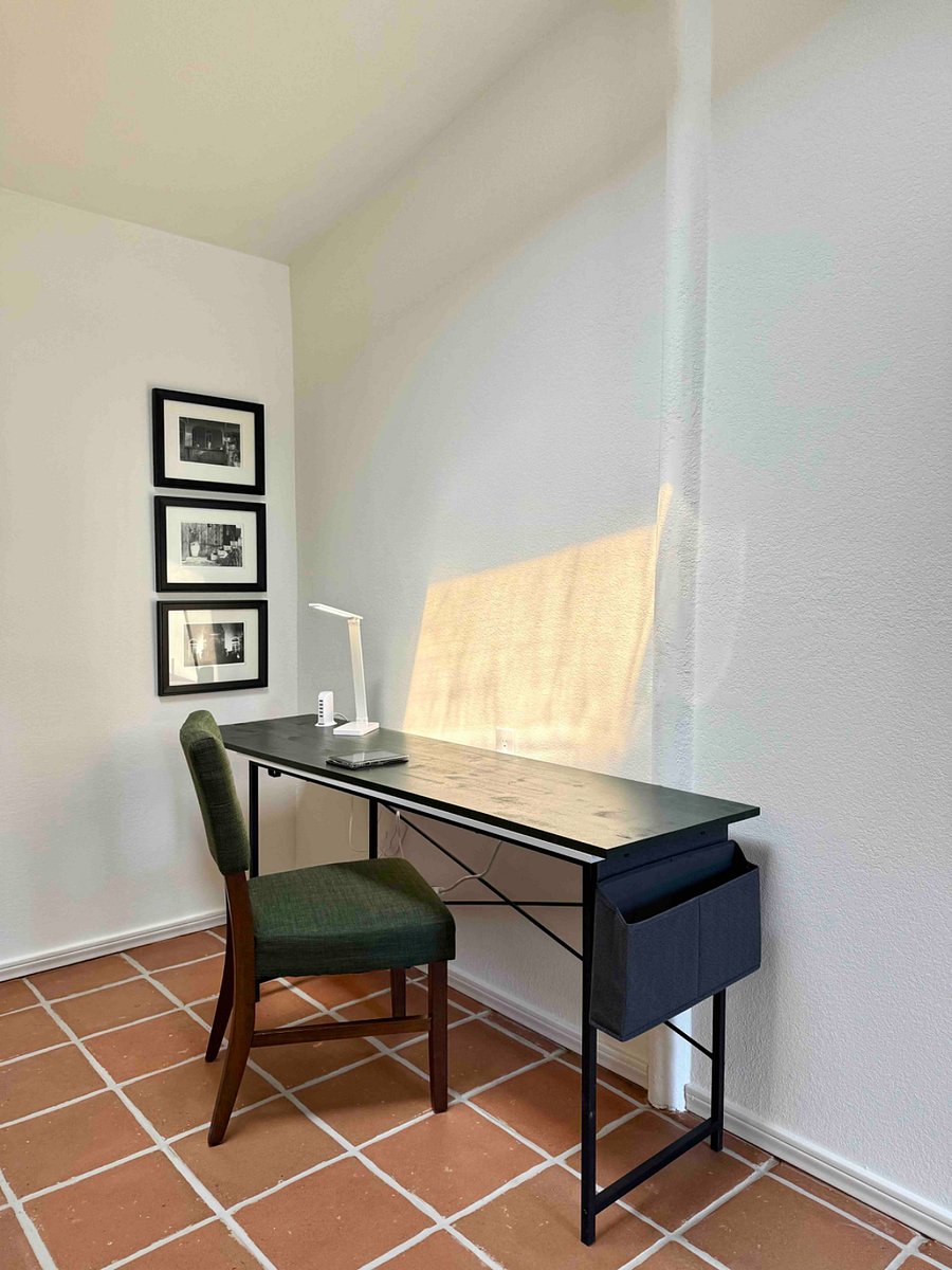 Office off the kitchen perfect for work at home.