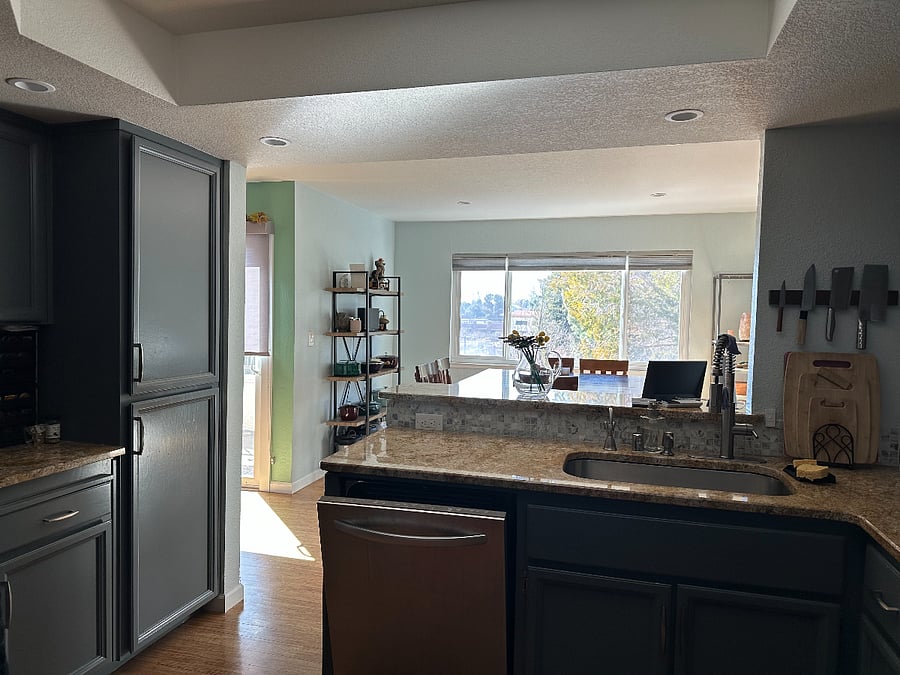 View from kitchen of dining room