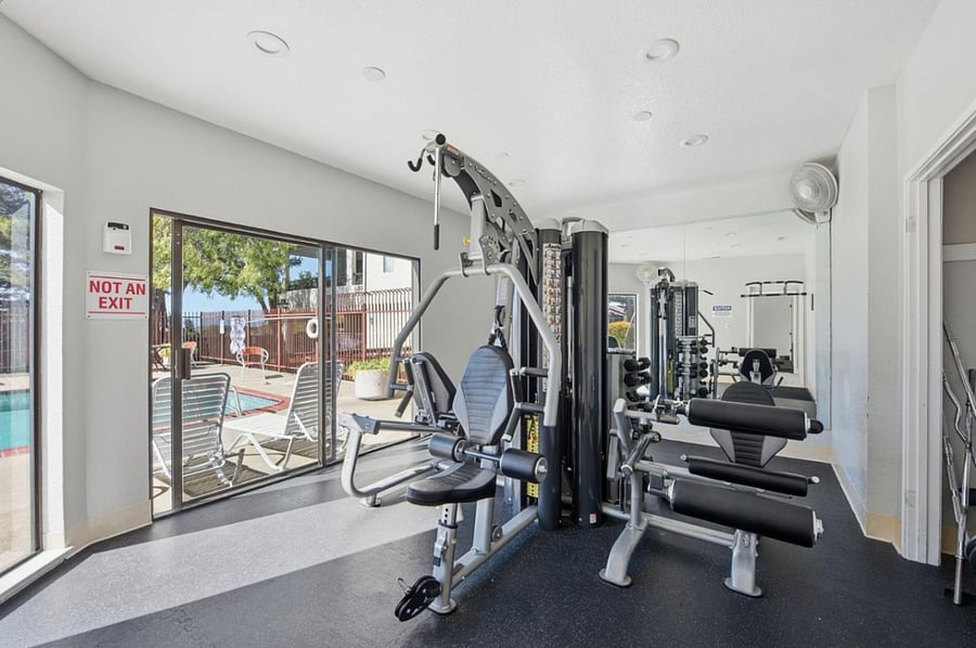 Small community gym, open year-round.