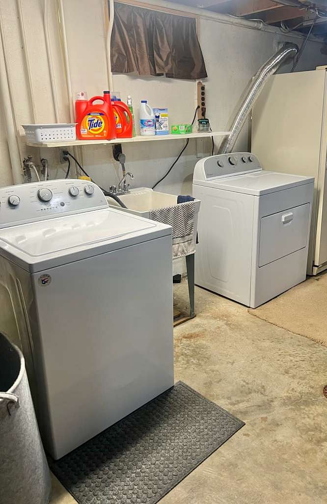 Laundry room in the basement
