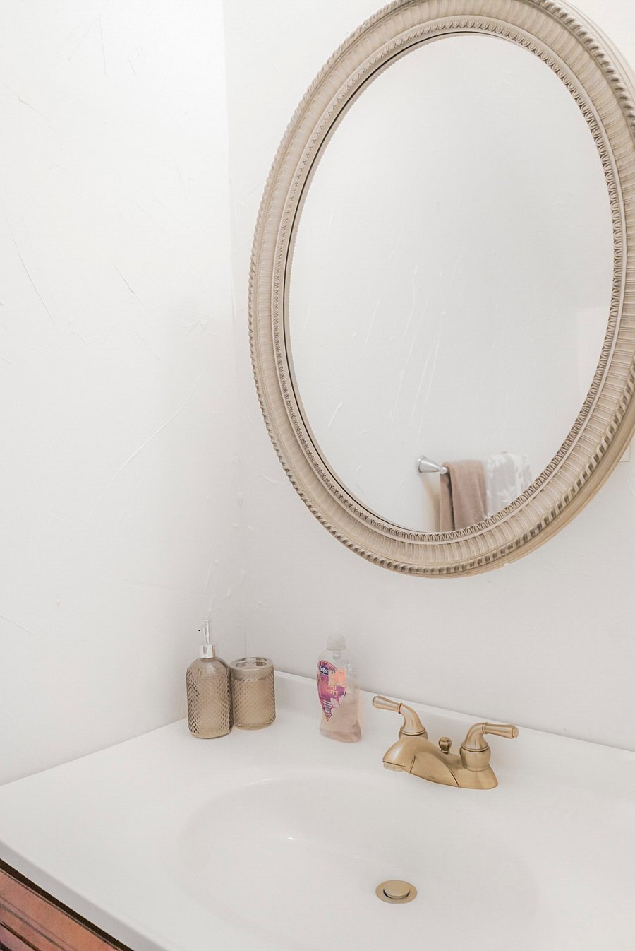 Clean, stylish vanity area with modern fixtures and essential amenities.