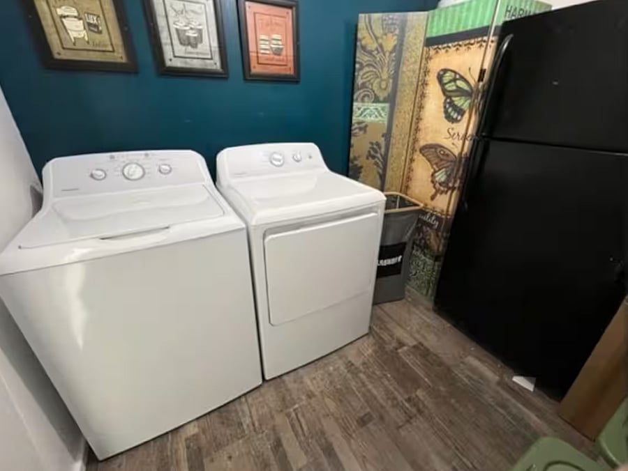 Laundry room and additional full size refrigerator