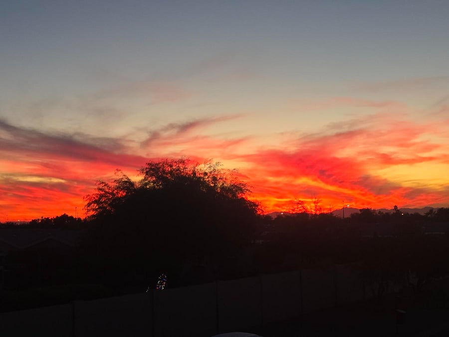 View of sunset from Margarita Deck