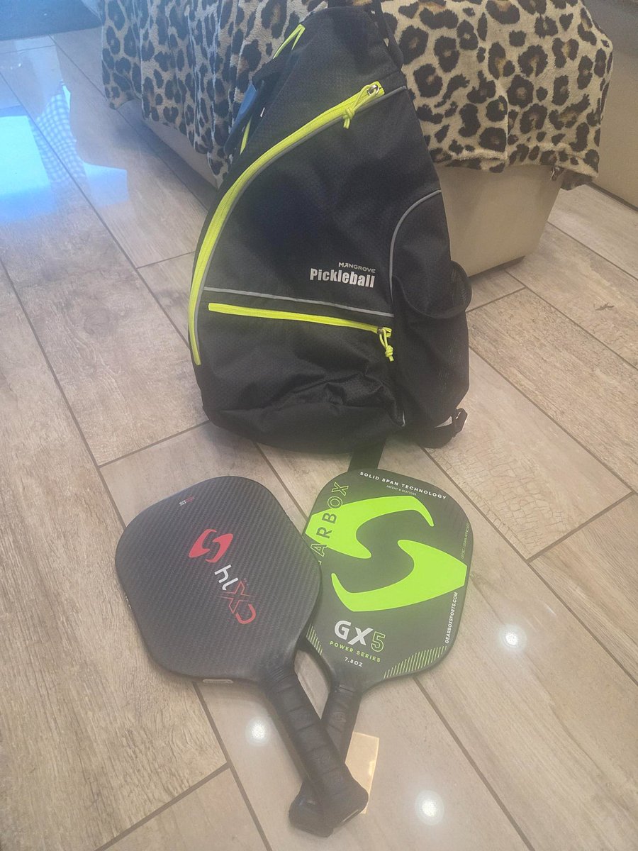 2 pickleball paddles and bag for your use - balls on courts
