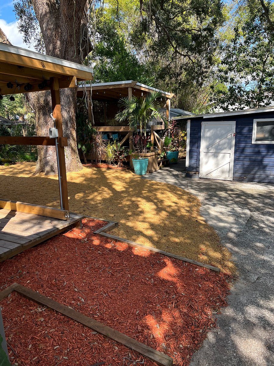 Backyard with Spa on the left 