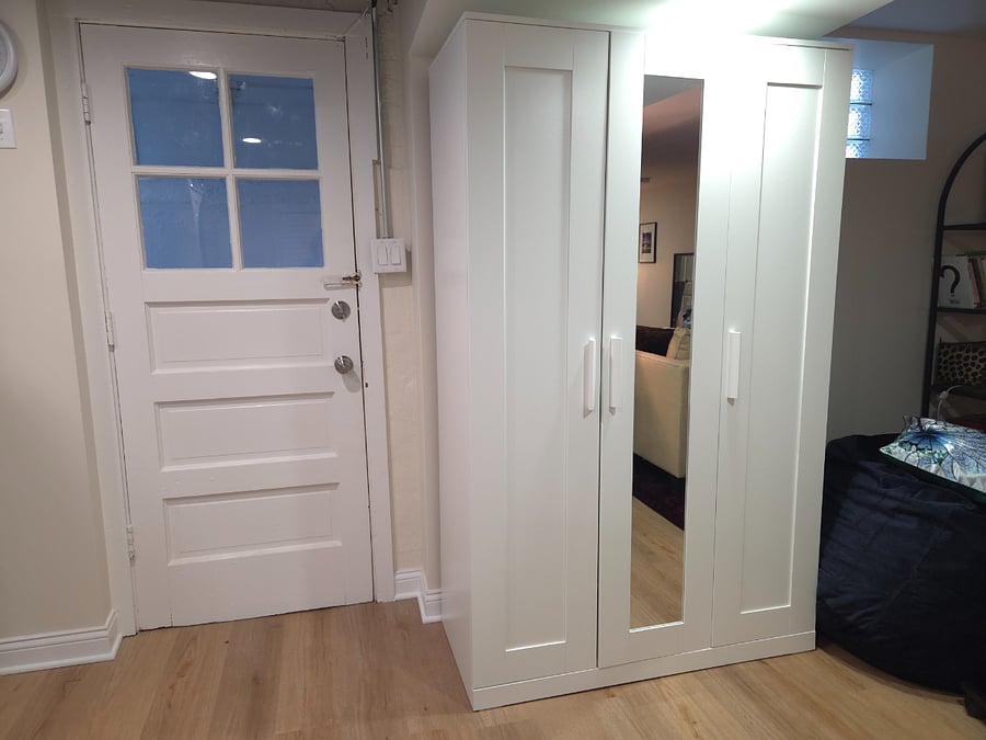 Entry with large closet and slippers for your use and comfort.