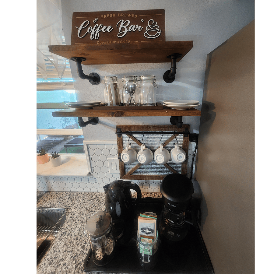 Enjoy coffee, tea, hot chocolate 