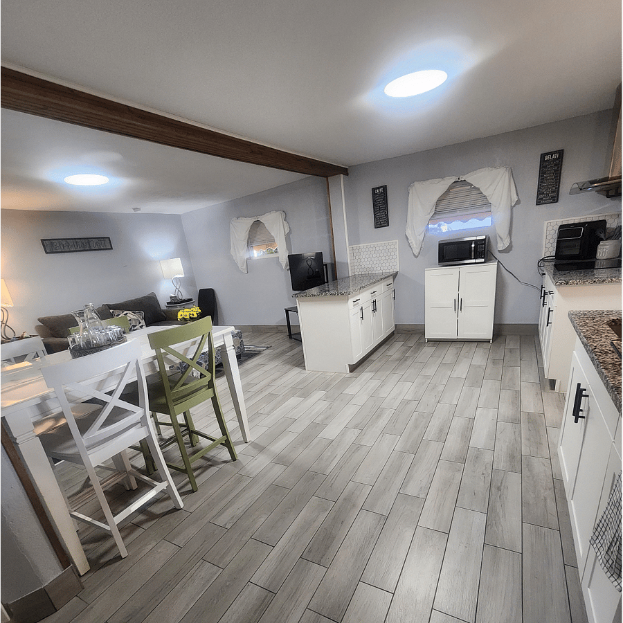 side view kitchen area