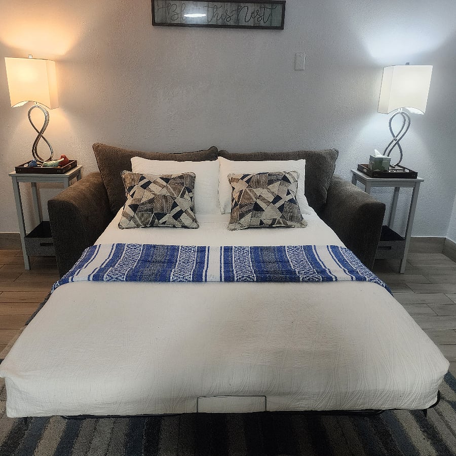 Opened sofa bed full sz