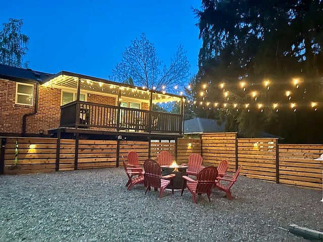 View of the upstairs unit that has nightly LED lights for ambiance