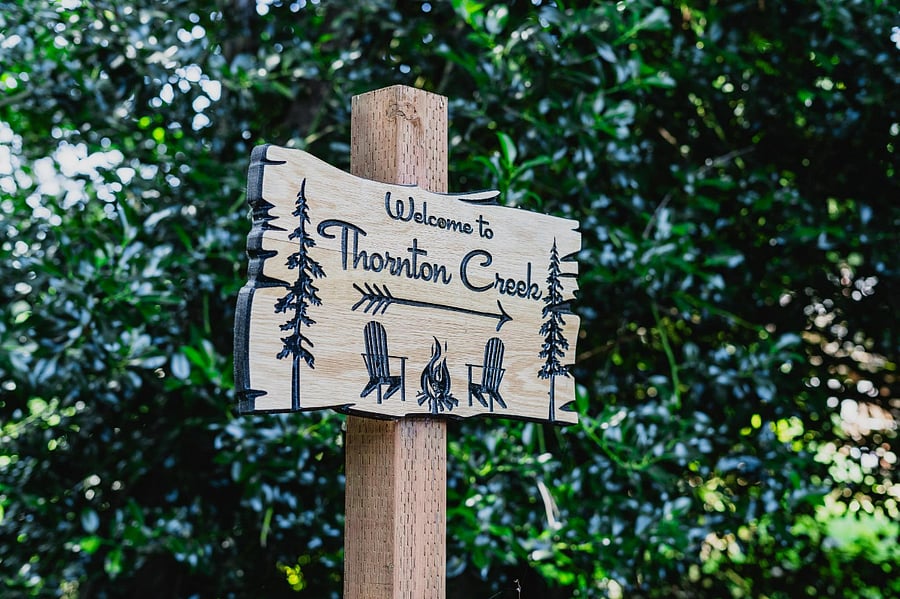 Welcome to Thornton Creek!  Follow the signs for a surprise:)