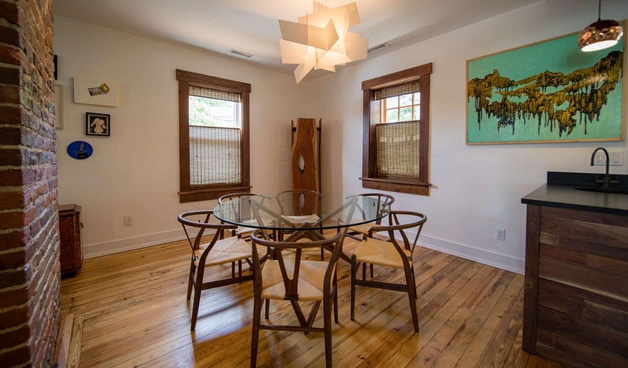 Dining room table for six.