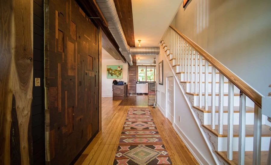 Stairs leading to upstairs.