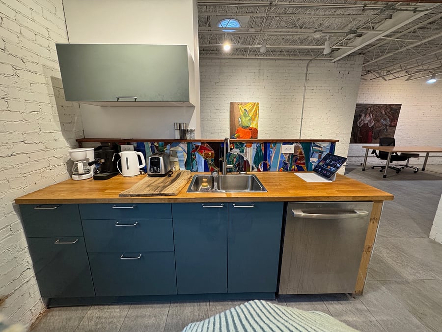 One side in the kitchen