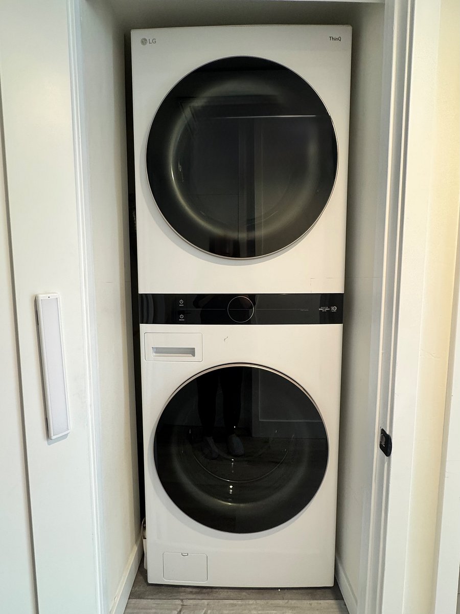 Brand New LG Washer/ Dryer with excellent venting for clean dry clothes. Quiet operation and smart controls