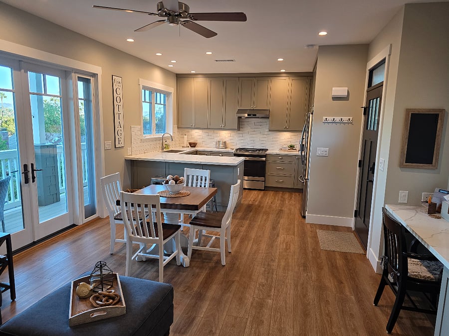 Kitchen and dining area