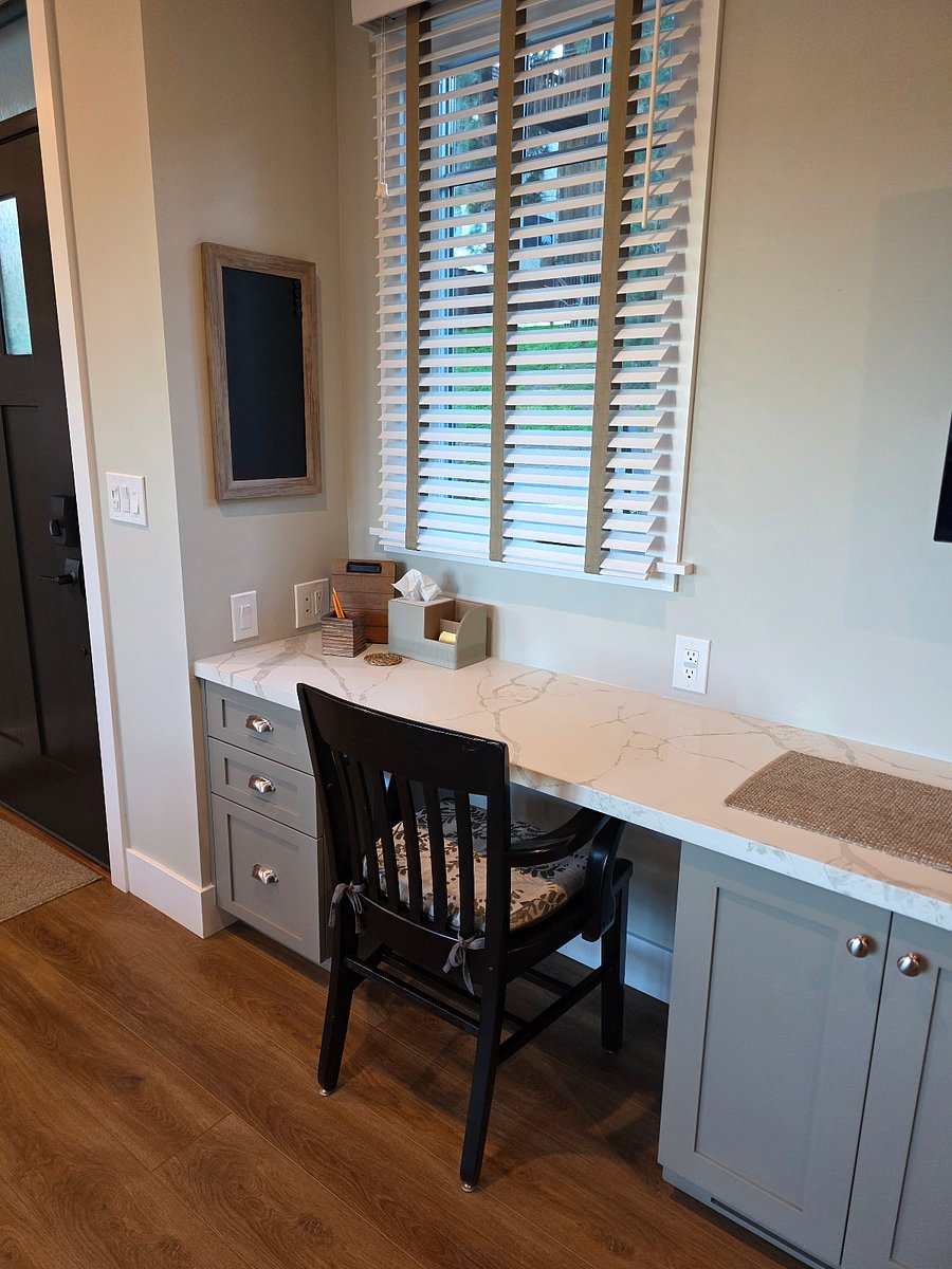 Built-in desk with window