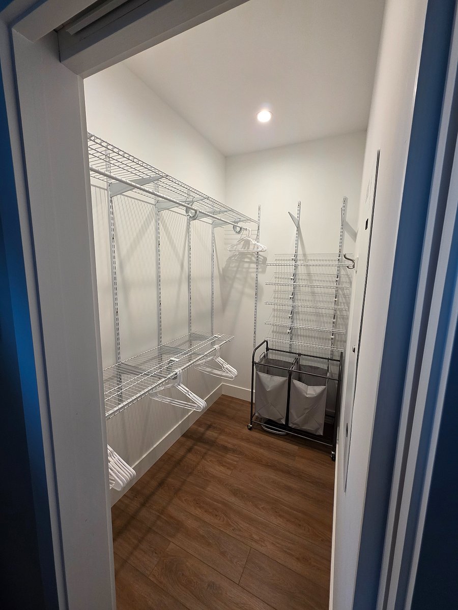 Walk-in closet in bedroom