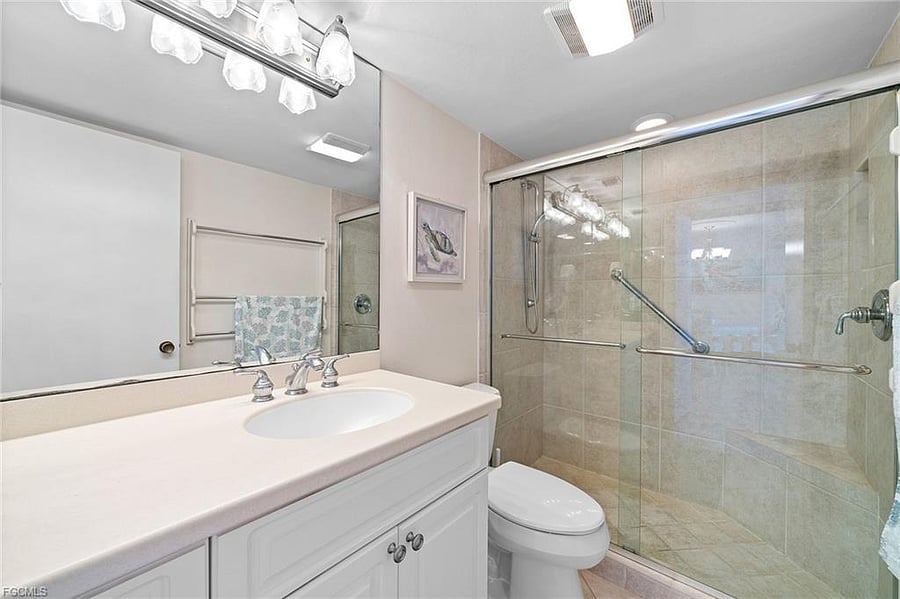 Master bathroom with walk-in shower