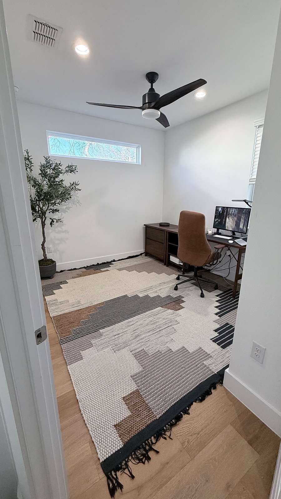 Office with monitor.