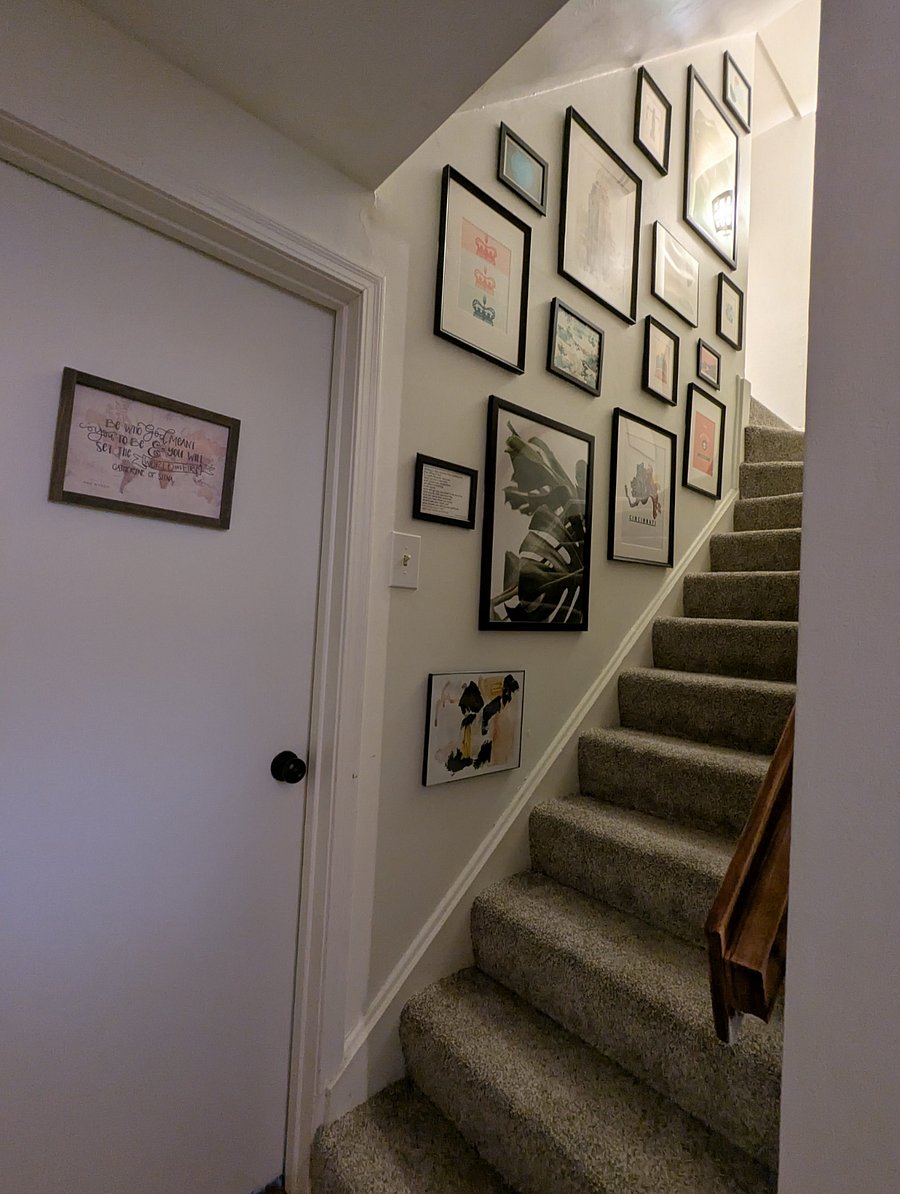 First floor staircase up to bathroom/laundry space