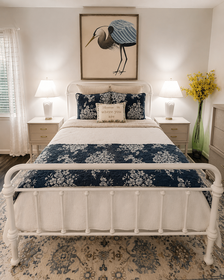 Bedroom #2, Queen bed, dresser storage and large closet