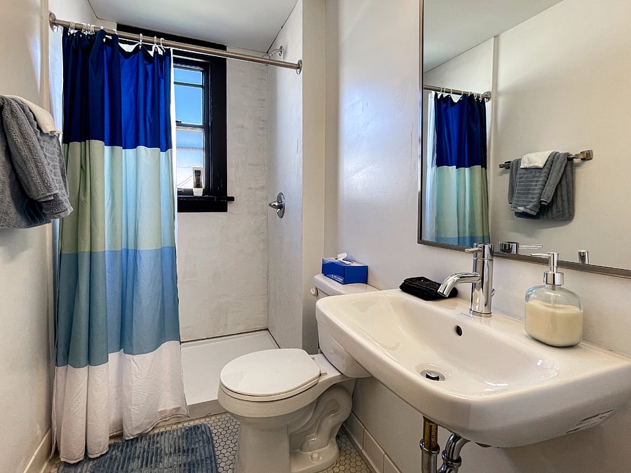 Bathroom - shower and tub available.