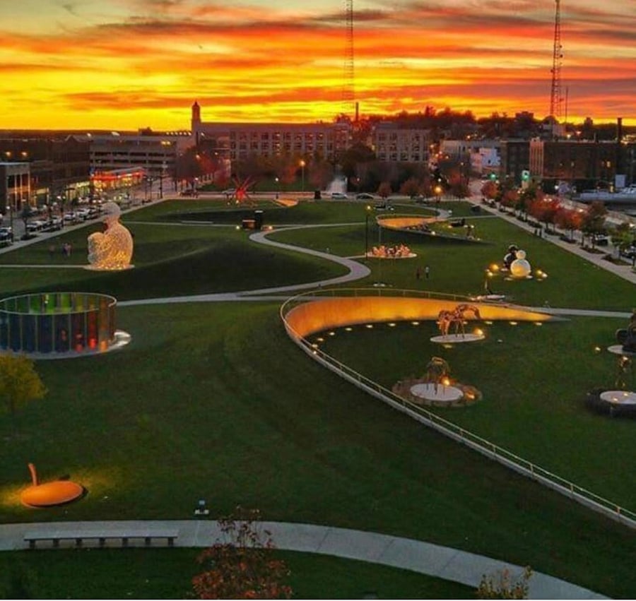 Across from Papajohn sculpture park