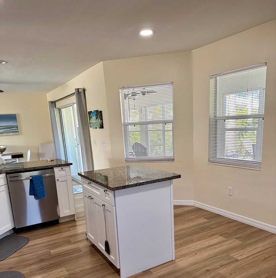 Kitchen island for convenient counter space