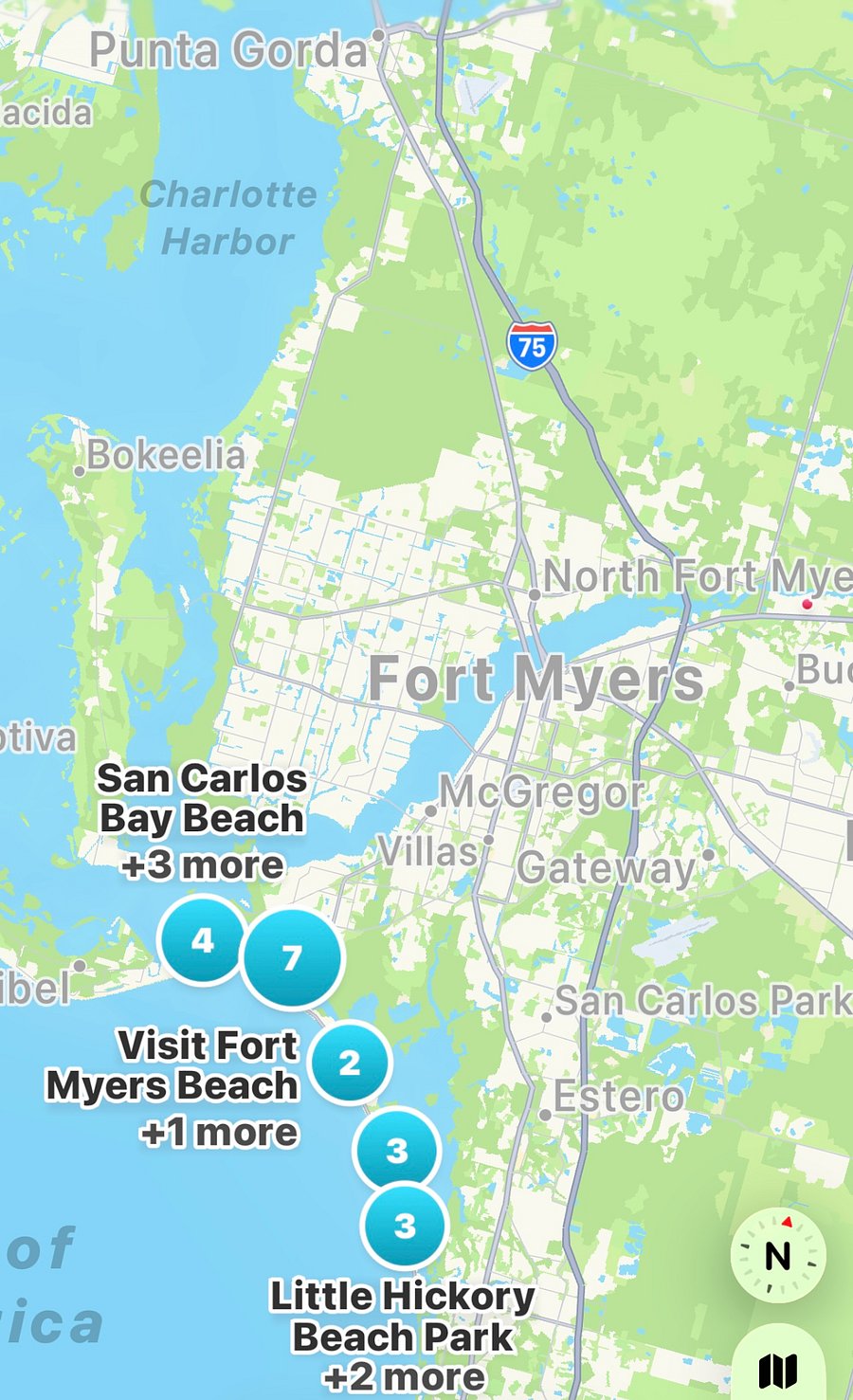 10 beaches within 30 minutes - 1.5 hours