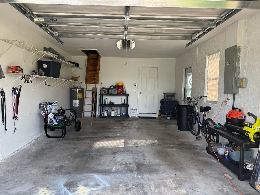 1 car garage and long drive way
