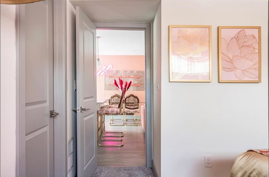 Exit Bedroom to enter Spacious Living Area