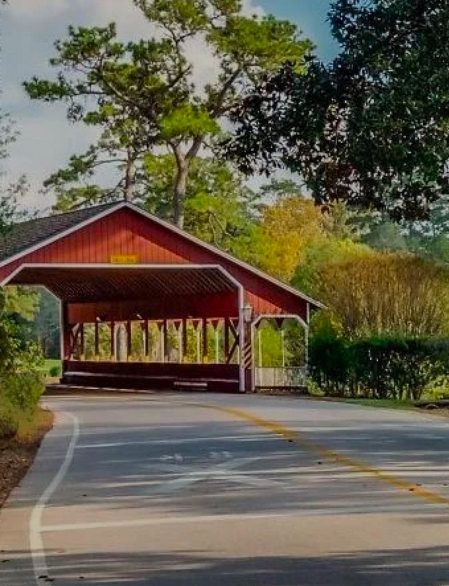 bridge entering neighborhood